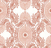 Villa Light Yellow Embellished Ogee Wallpaper Wallpaper A-Street Prints Double Roll Rasberry 