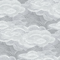 Vision Slate Stipple Clouds Wallpaper Wallpaper A-Street Prints Double Roll Slate 