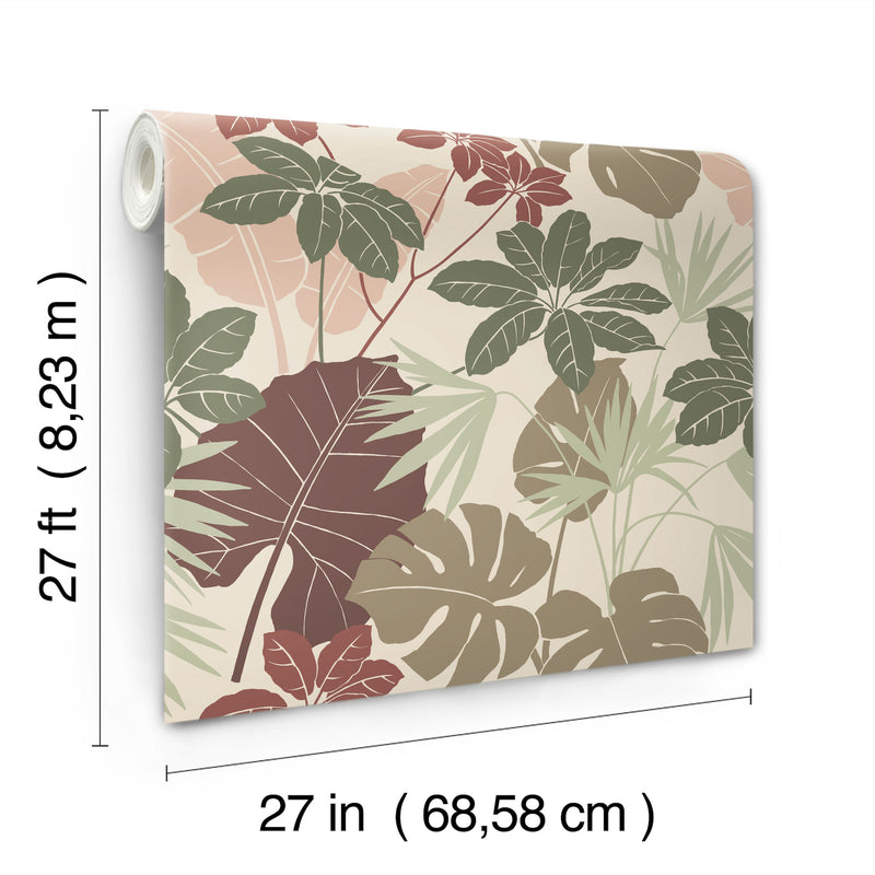 Medellin Neutral Rainforest Floor Wallpaper Wallpaper A-Street Prints   