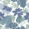 Medellin Neutral Rainforest Floor Wallpaper Wallpaper A-Street Prints Double Roll Blue 