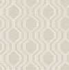 Burton Neutral Modern Ogee Wallpaper Wallpaper A-Street Prints Double Roll Neutral 