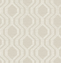 Burton Neutral Modern Ogee Wallpaper Wallpaper A-Street Prints Double Roll Neutral 