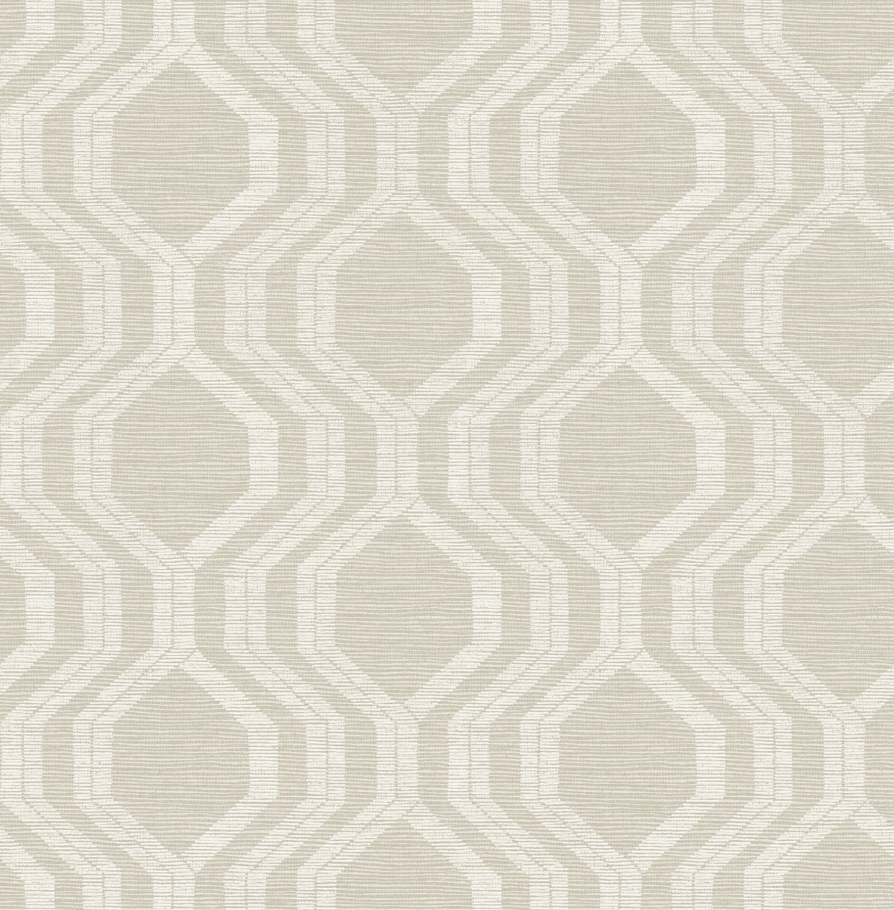 Burton Neutral Modern Ogee Wallpaper Wallpaper A-Street Prints Double Roll Neutral 