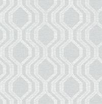 Burton Neutral Modern Ogee Wallpaper Wallpaper A-Street Prints Double Roll Pewter 