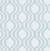 Burton Neutral Modern Ogee Wallpaper Wallpaper A-Street Prints Double Roll Light Blue 