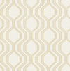 Burton Neutral Modern Ogee Wallpaper Wallpaper A-Street Prints Double Roll Gold 