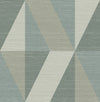 Winslow Green Geometric Faux Grasscloth Wallpaper Wallpaper A-Street Prints Double Roll Green 