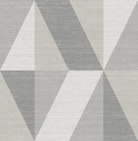 Winslow Green Geometric Faux Grasscloth Wallpaper Wallpaper A-Street Prints Double Roll Stone 