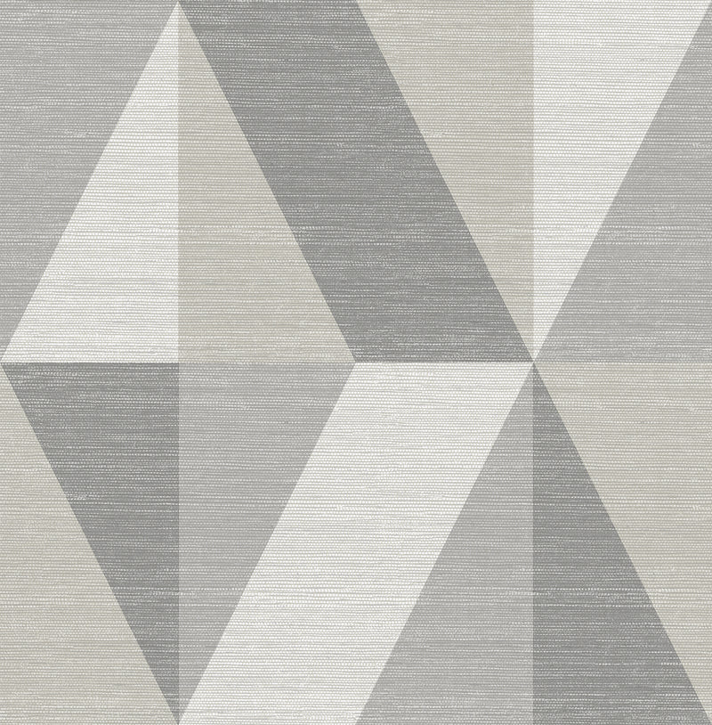 Winslow Green Geometric Faux Grasscloth Wallpaper Wallpaper A-Street Prints Double Roll Stone 