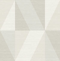 Winslow Green Geometric Faux Grasscloth Wallpaper Wallpaper A-Street Prints Double Roll Bone 