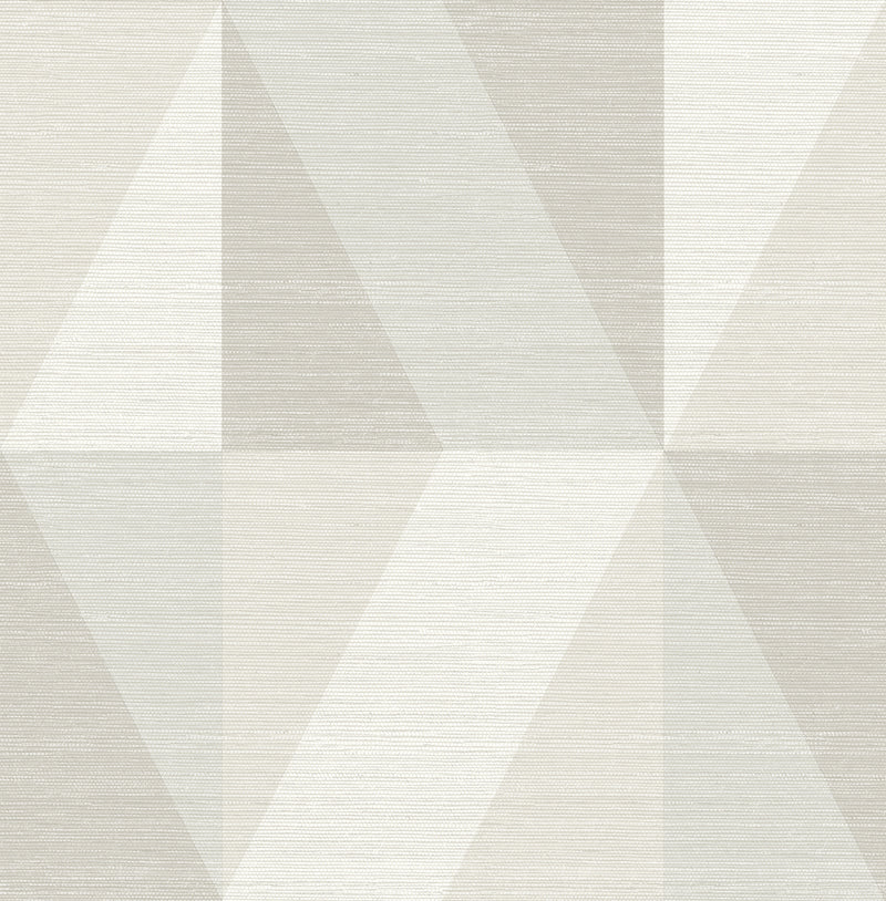 Winslow Green Geometric Faux Grasscloth Wallpaper Wallpaper A-Street Prints Double Roll Bone 