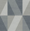 Winslow Green Geometric Faux Grasscloth Wallpaper Wallpaper A-Street Prints Double Roll Slate 