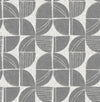 Baxter Charcoal Semicircle Mosaic Wallpaper Wallpaper A-Street Prints Double Roll Charcoal 