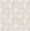 Baxter Charcoal Semicircle Mosaic Wallpaper Wallpaper A-Street Prints Double Roll Bone 