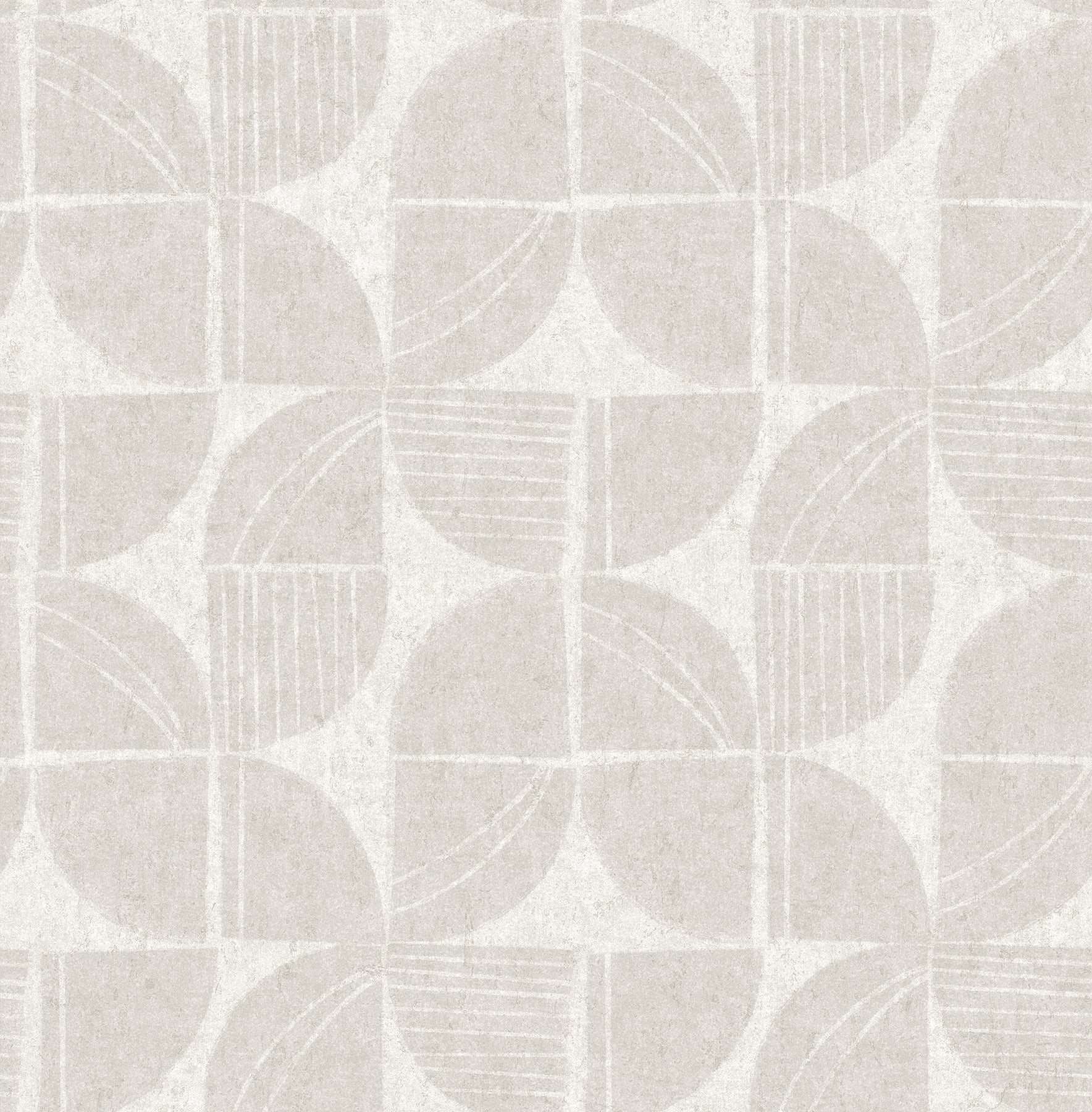 Baxter Charcoal Semicircle Mosaic Wallpaper Wallpaper A-Street Prints Double Roll Bone 