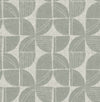 Baxter Charcoal Semicircle Mosaic Wallpaper Wallpaper A-Street Prints Double Roll Sea Green 