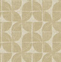 Baxter Charcoal Semicircle Mosaic Wallpaper Wallpaper A-Street Prints Double Roll Honey 