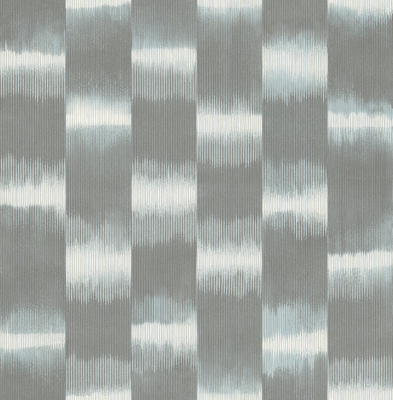 Baldwin Slate Shibori Stripe Wallpaper Wallpaper A-Street Prints Double Roll Slate 