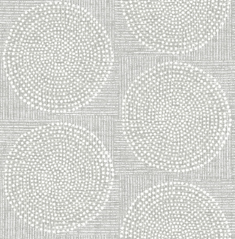 Salma Beige Medallion Wallpaper Wallpaper A-Street Prints Double Roll Grey 