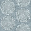 Salma Beige Medallion Wallpaper Wallpaper A-Street Prints Double Roll Denim 