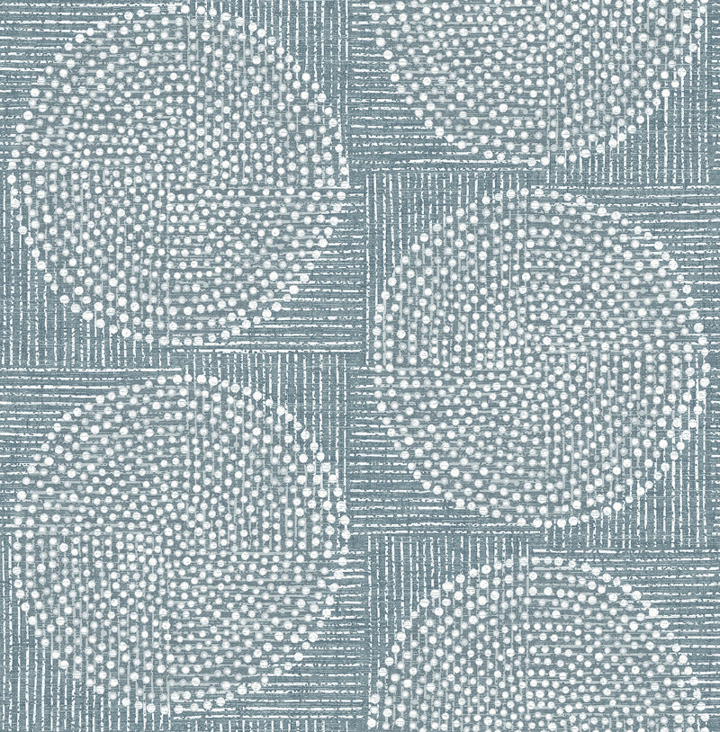 Salma Beige Medallion Wallpaper Wallpaper A-Street Prints Double Roll Denim 