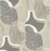 Hollace Honey Geometric Wallpaper Wallpaper A-Street Prints Double Roll Slate 