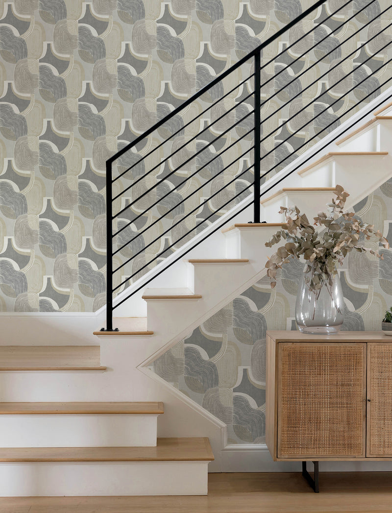 Hollace Honey Geometric Wallpaper Wallpaper A-Street Prints   