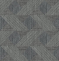 Presley Black Tessellation Wallpaper Wallpaper A-Street Prints Double Roll Black 