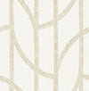 Harlow Silver Curved Contours Wallpaper Wallpaper A-Street Prints Double Roll Gold 