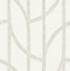 Harlow Silver Curved Contours Wallpaper Wallpaper A-Street Prints Double Roll Champagne 