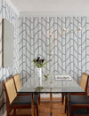 Harlow Silver Curved Contours Wallpaper Wallpaper A-Street Prints   