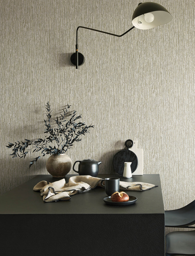 Corliss Neutral Beaded Strands Wallpaper Wallpaper A-Street Prints   