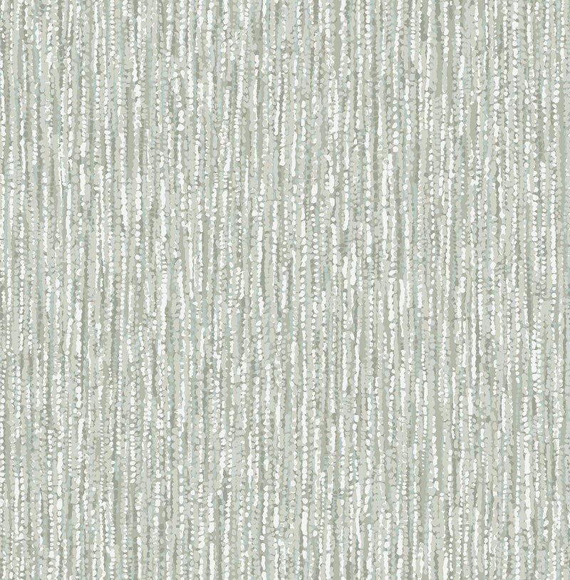 Corliss Neutral Beaded Strands Wallpaper Wallpaper A-Street Prints Double Roll Moss 