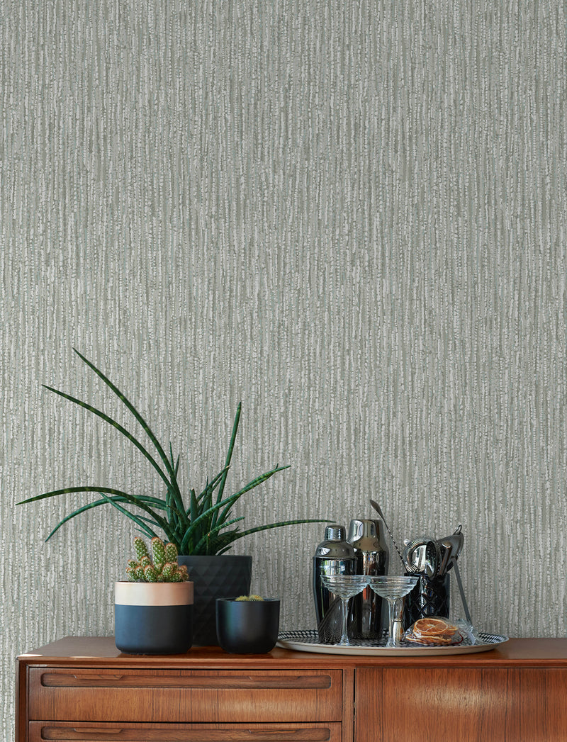 Corliss Neutral Beaded Strands Wallpaper Wallpaper A-Street Prints   