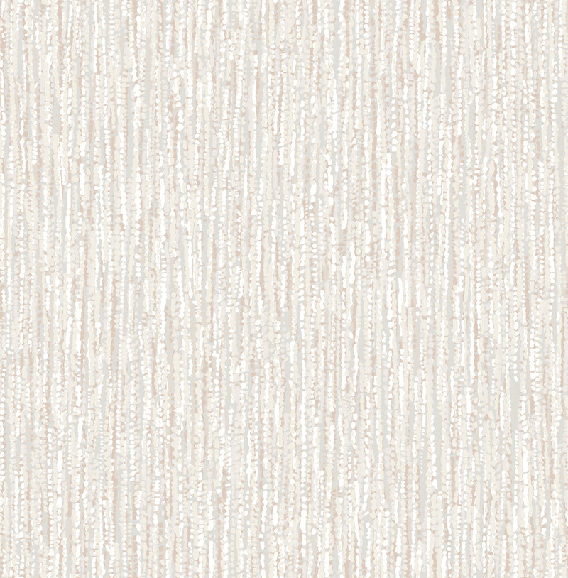 Corliss Neutral Beaded Strands Wallpaper Wallpaper A-Street Prints Double Roll Blush 