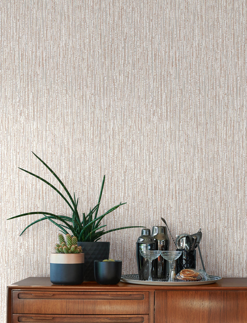 Corliss Neutral Beaded Strands Wallpaper Wallpaper A-Street Prints   