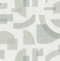 Fulton Sea Green Shapes Wallpaper Wallpaper A-Street Prints Double Roll Sea Green 