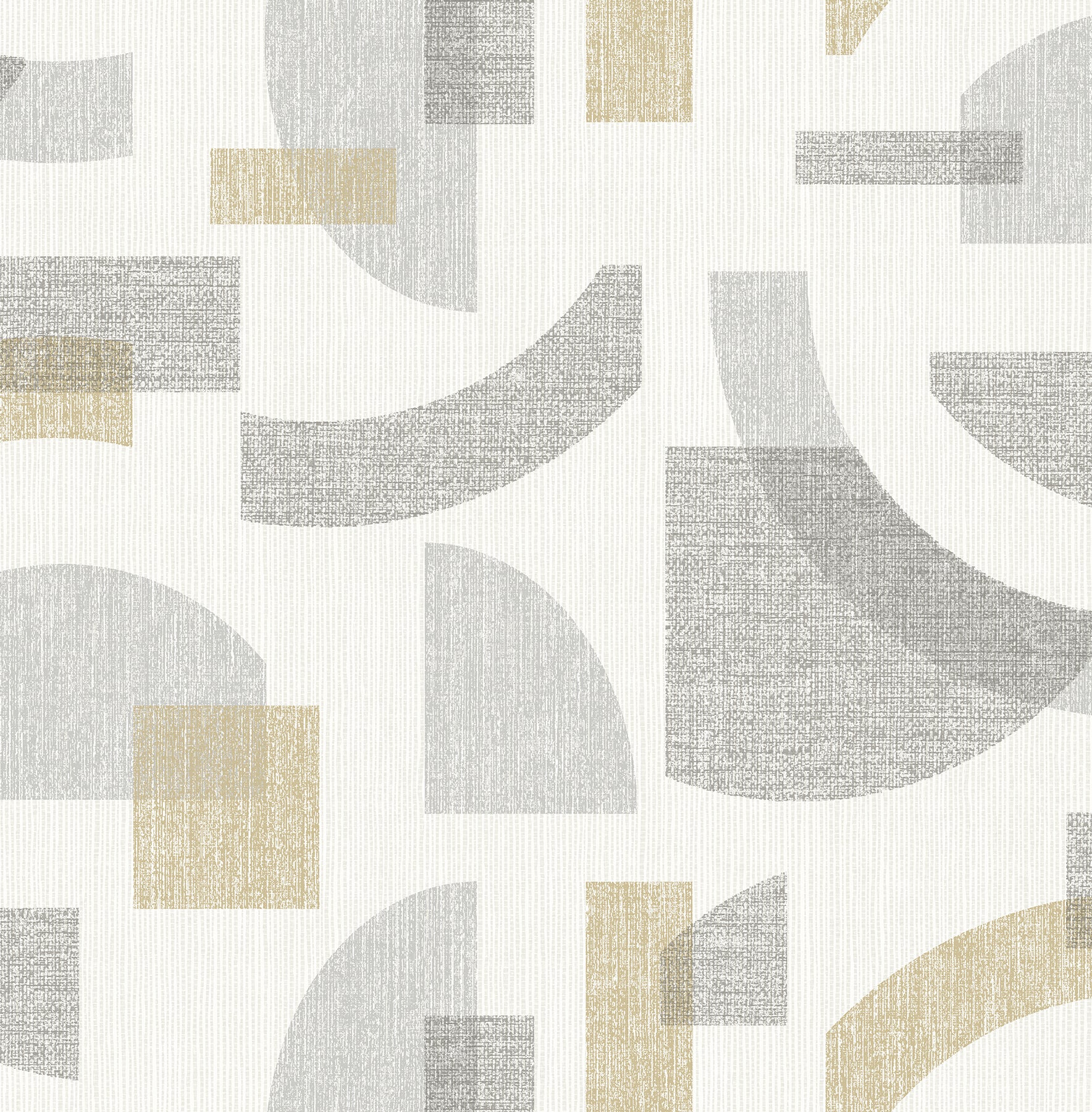 Fulton Sea Green Shapes Wallpaper Wallpaper A-Street Prints Double Roll Gold 