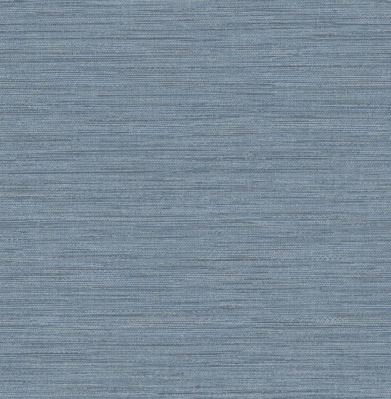 Sheehan Light Blue Faux Grasscloth Wallpaper Wallpaper A-Street Prints Double Roll Denim 