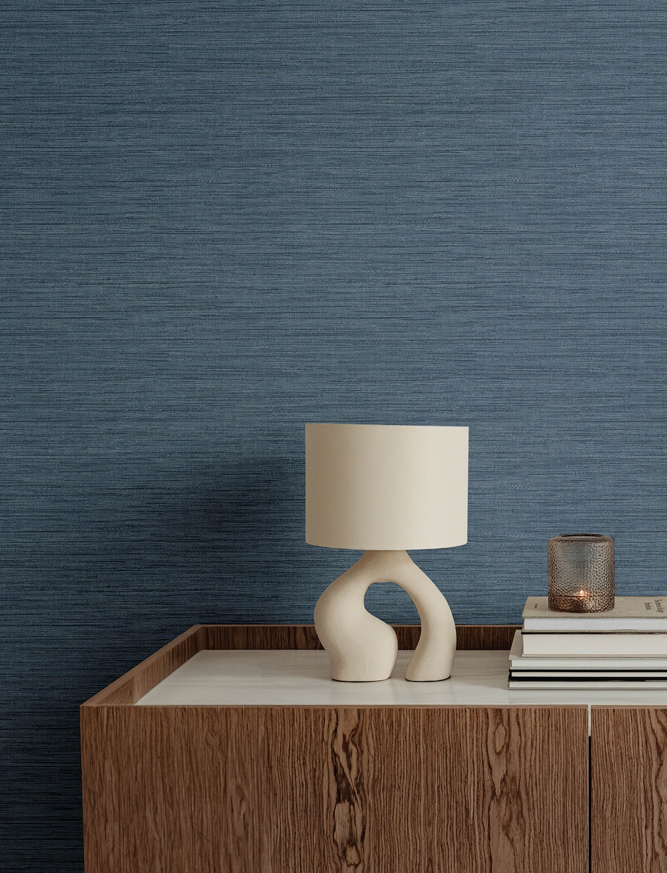 Sheehan Light Blue Faux Grasscloth Wallpaper Wallpaper A-Street Prints   