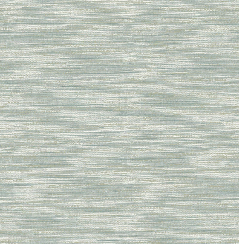 Sheehan Light Blue Faux Grasscloth Wallpaper Wallpaper A-Street Prints Double Roll Sea Green 