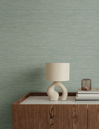 Sheehan Light Blue Faux Grasscloth Wallpaper Wallpaper A-Street Prints   