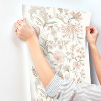 Teonna Floral Stripe Wallpaper Wallpaper A-Street Prints