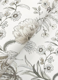 Teonna Floral Stripe Wallpaper Wallpaper A-Street Prints