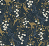 Linden Jungle Canopy Wallpaper Wallpaper A-Street Prints Roll Navy