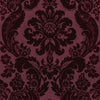 Shadow Flocked Damask Wallpaper Wallpaper A-Street Prints Roll Merlot