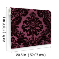 Shadow Flocked Damask Wallpaper Wallpaper A-Street Prints