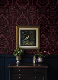 Shadow Flocked Damask Wallpaper Wallpaper A-Street Prints