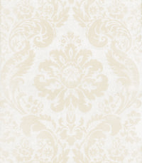 Shadow Flocked Damask Wallpaper Wallpaper A-Street Prints Roll Cream