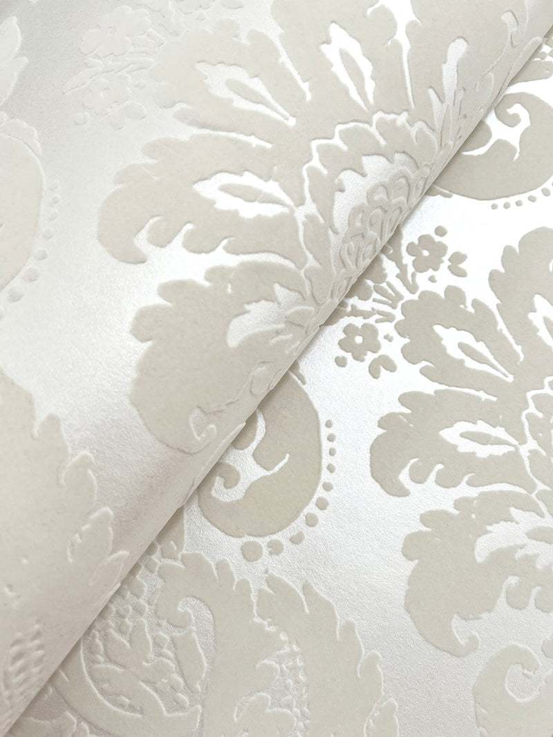 Shadow Flocked Damask Wallpaper Wallpaper A-Street Prints